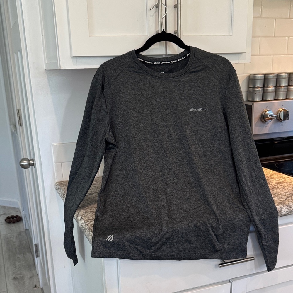 Eddie Bauer Heather Gray Long Sleeve Shirt